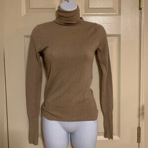 ZARA Knit Gold Sparkly Turtleneck
